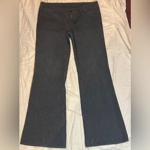 Women’s Level 99 Navy/Gray Flare Pants Size 32 (14) Long Inseam
